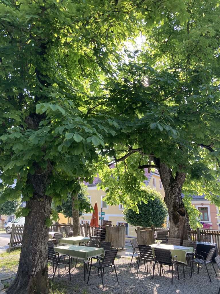 Gastgarten Bühnenwirtshaus Juster